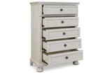 Robbinsdale Antique White Chest of Drawers from Ashley - Luna Furniture