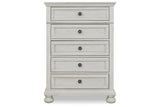 Robbinsdale Antique White Chest of Drawers from Ashley - Luna Furniture