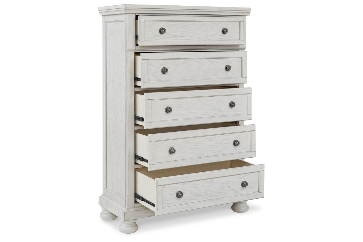 Robbinsdale Antique White Storage Platform Bedroom Set from Ashley - Luna Furniture