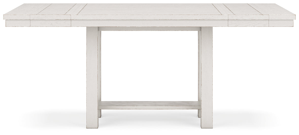 Robbinsdale Antique White Counter Height Dining Extension Table from Ashley - Luna Furniture