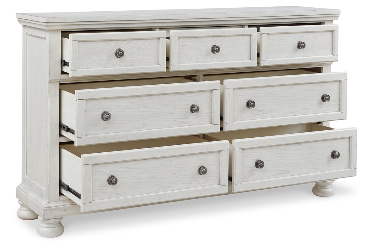 Robbinsdale Antique White Sleigh Storage Platform Bedroom Set from Ashley - Luna Furniture
