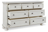 Robbinsdale Antique White Sleigh Storage Platform Bedroom Set from Ashley - Luna Furniture