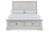 Robbinsdale Antique White Sleigh Storage Platform Bedroom Set from Ashley - Luna Furniture