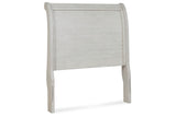 Robbinsdale Antique White Twin Sleigh Headboard from Ashley - Luna Furniture