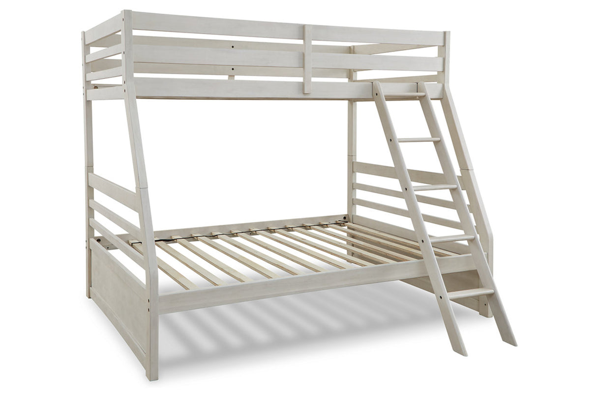 Robbinsdale Antique White Twin over Full Bunk Bed from Ashley - Luna Furniture