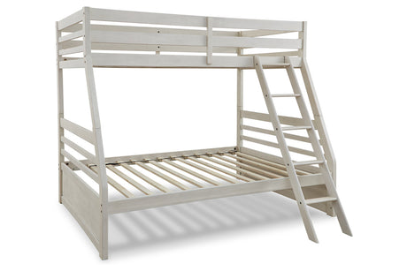 Robbinsdale Antique White Twin over Full Bunk Bed from Ashley - Luna Furniture