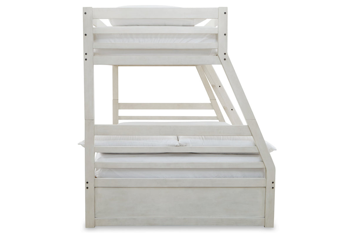 Robbinsdale Antique White Twin over Full Bunk Bed from Ashley - Luna Furniture