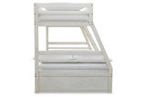 Robbinsdale Antique White Twin over Full Bunk Bed from Ashley - Luna Furniture
