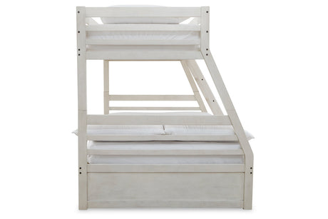 Robbinsdale Antique White Twin over Full Bunk Bed with Storage from Ashley - Luna Furniture