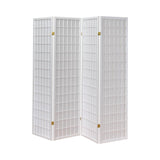 Roberto White 4-Panel Folding Screen from Coaster - Luna Furniture