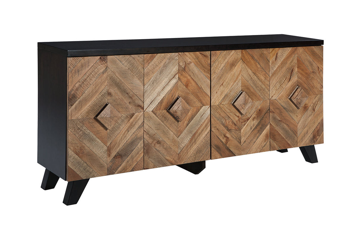 Robin Ridge Two-tone Brown Accent Cabinet from Ashley - Luna Furniture