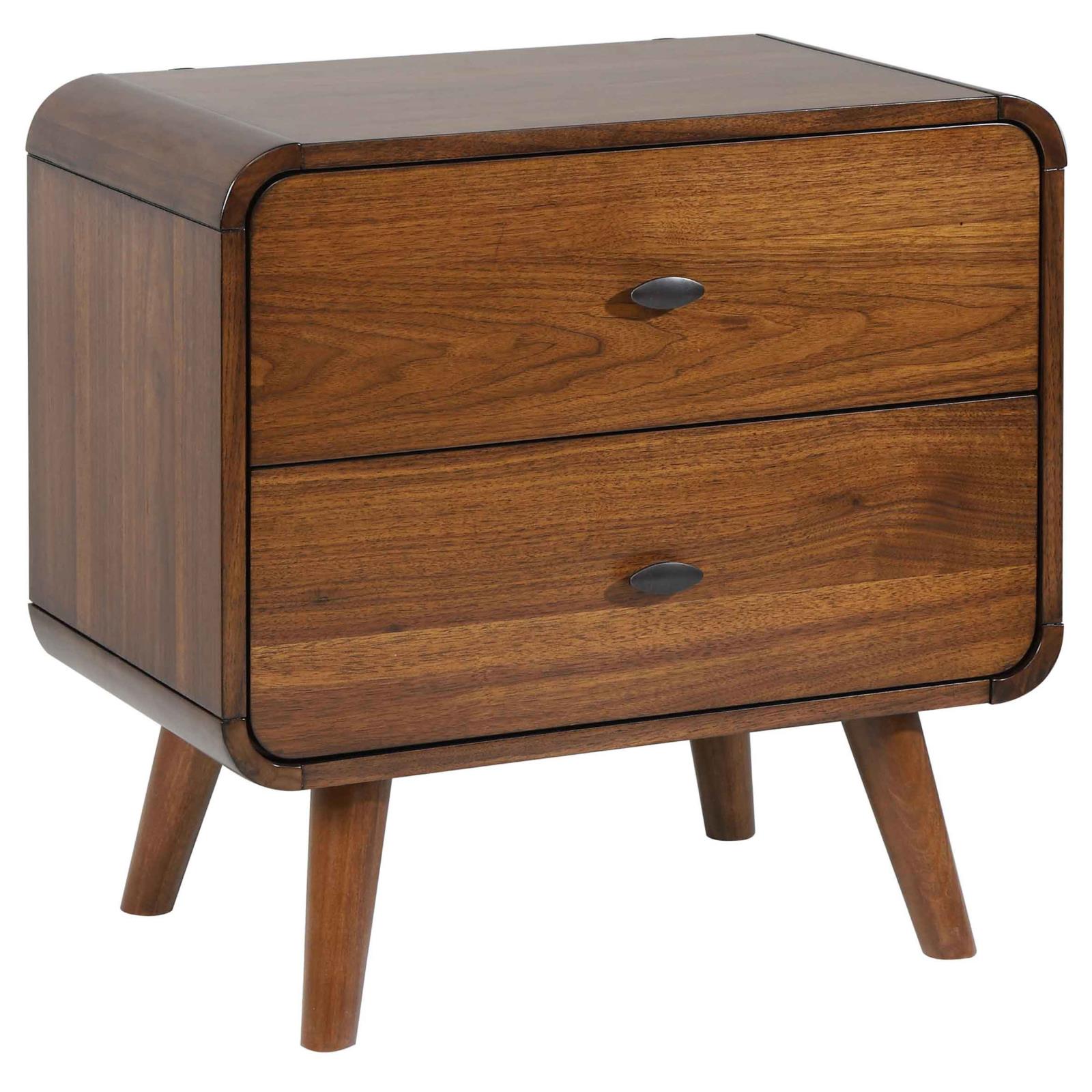 Robyn 2-drawer Nightstand Dark Walnut - Luna Furniture