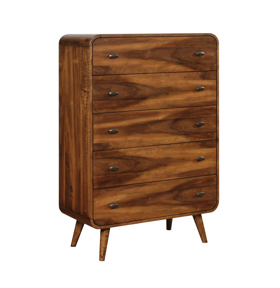 Robyn Dark Walnut 5-Drawer Chest from Coaster - Luna Furniture