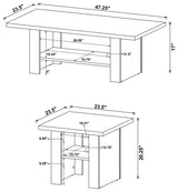 Rodez Black Oak 3-Piece Occasional Table Set from Coaster - Luna Furniture