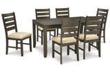 Rokane Brown Dining Table and Chairs from Ashley - Luna Furniture