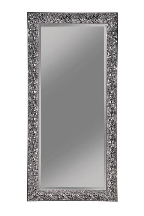 Rollins Black Rectangular Floor Mirror from Coaster - Luna Furniture