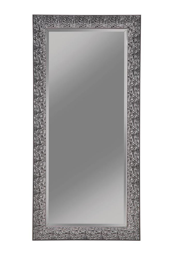Rollins Black Rectangular Floor Mirror