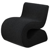Ronea Charcoal Boucle Upholstered Armless Curved Accent Chair from Coaster - Luna Furniture