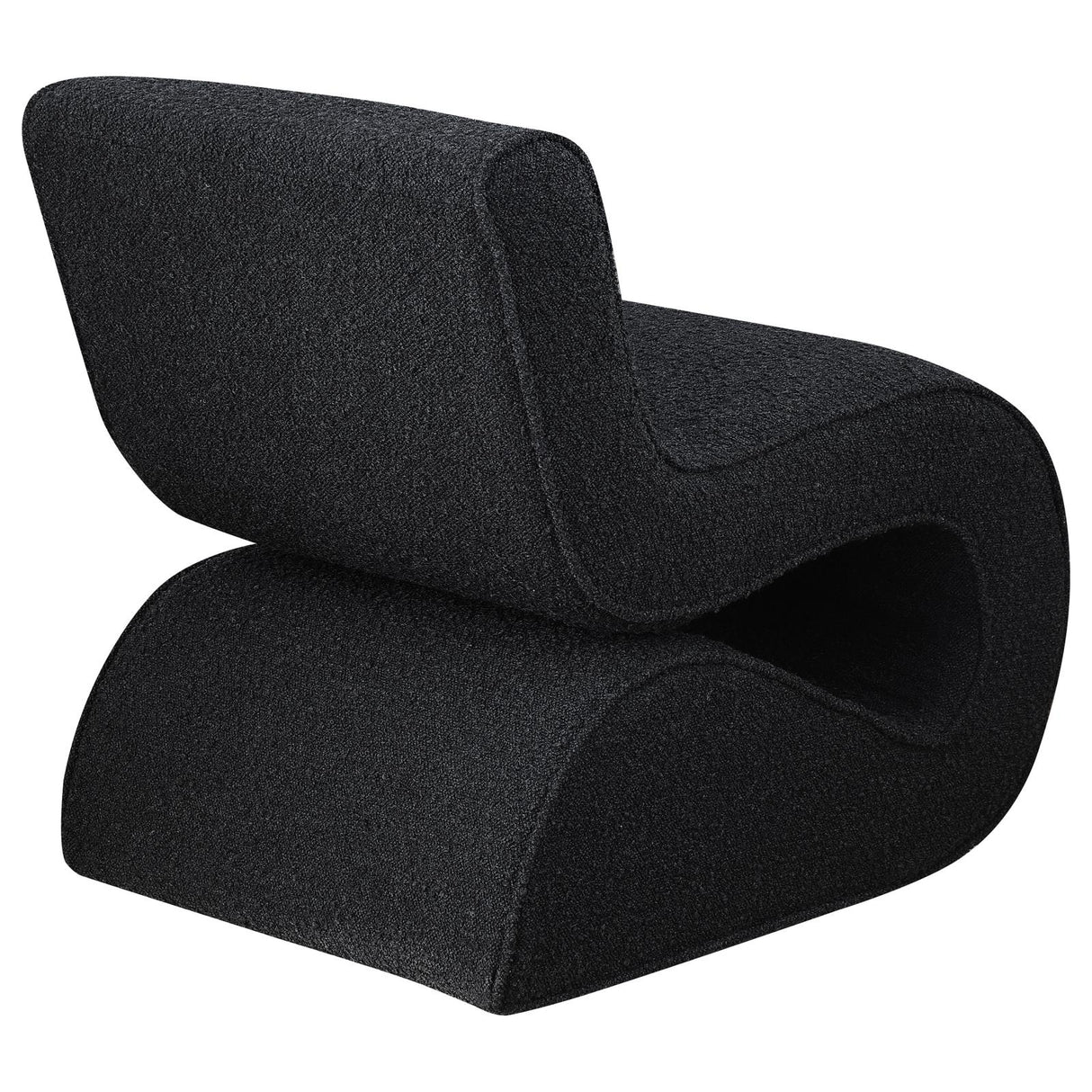 Ronea Charcoal Boucle Upholstered Armless Curved Accent Chair from Coaster - Luna Furniture