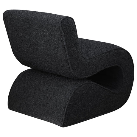 Ronea Charcoal Boucle Upholstered Armless Curved Accent Chair from Coaster - Luna Furniture
