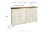 Roranville Antique White Accent Cabinet from Ashley - Luna Furniture