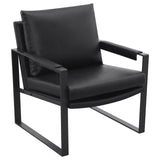 Rosalind Black and Gunmetal Upholstered Track Arms Accent Chair from Coaster - Luna Furniture