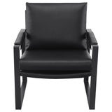 Rosalind Black and Gunmetal Upholstered Track Arms Accent Chair from Coaster - Luna Furniture