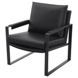 Rosalind Black and Gunmetal Upholstered Track Arms Accent Chair from Coaster - Luna Furniture
