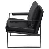 Rosalind Black and Gunmetal Upholstered Track Arms Accent Chair from Coaster - Luna Furniture