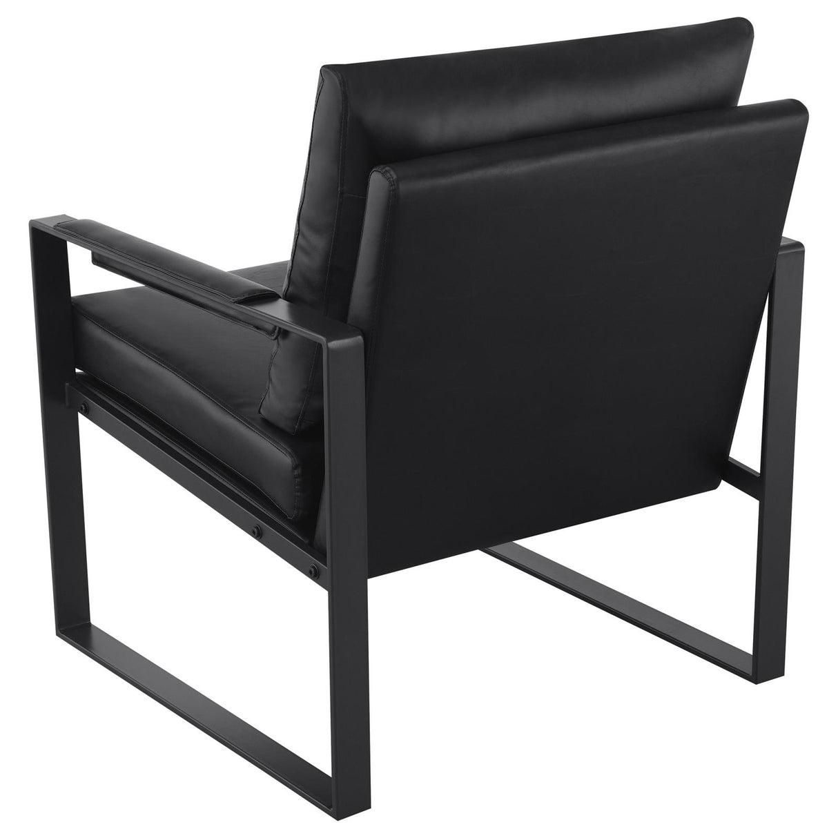 Rosalind Black and Gunmetal Upholstered Track Arms Accent Chair from Coaster - Luna Furniture