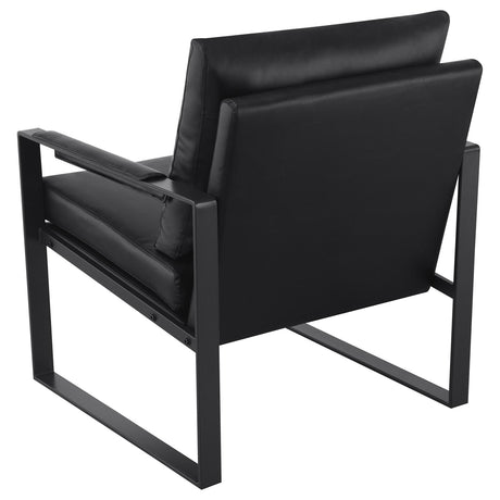Rosalind Black and Gunmetal Upholstered Track Arms Accent Chair from Coaster - Luna Furniture