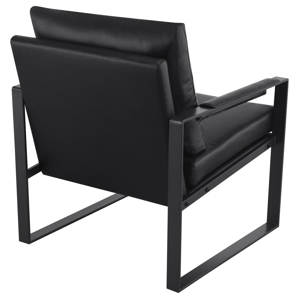 Rosalind Black and Gunmetal Upholstered Track Arms Accent Chair from Coaster - Luna Furniture