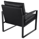 Rosalind Black and Gunmetal Upholstered Track Arms Accent Chair from Coaster - Luna Furniture