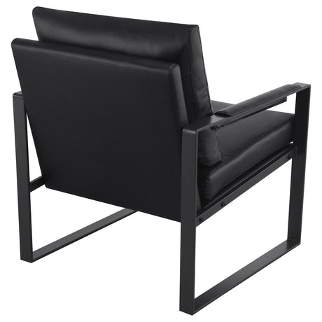 Rosalind Black and Gunmetal Upholstered Track Arms Accent Chair from Coaster - Luna Furniture