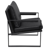 Rosalind Black and Gunmetal Upholstered Track Arms Accent Chair from Coaster - Luna Furniture