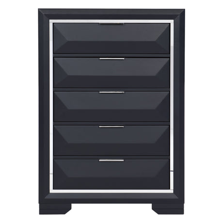 Rosemont Midnight Blue Bookcase Storage Platform Bedroom Set from Homelegance - Luna Furniture
