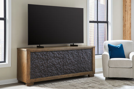 Rosswain Warm Brown 80" TV Stand from Ashley - Luna Furniture