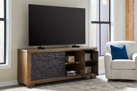 Rosswain Warm Brown 80" TV Stand from Ashley - Luna Furniture