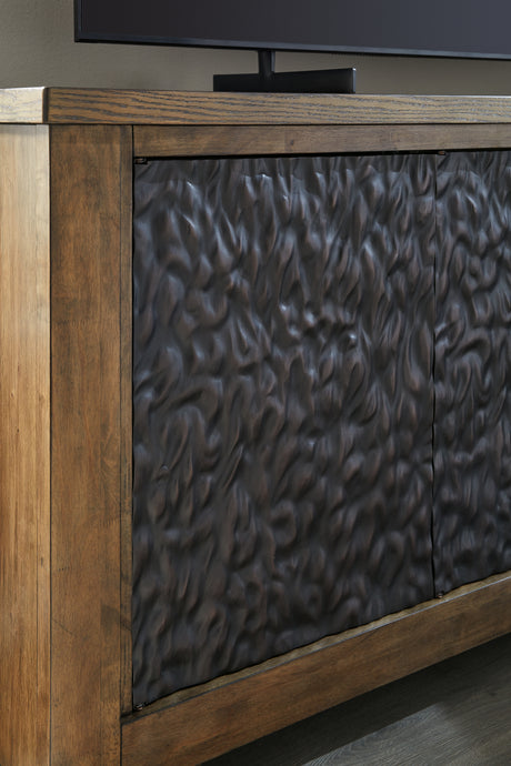 Rosswain Warm Brown 80" TV Stand from Ashley - Luna Furniture