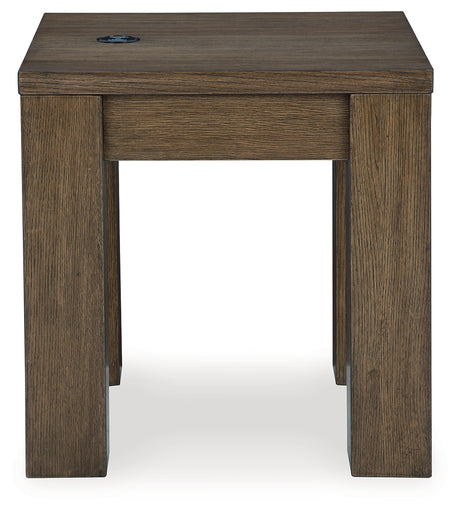 Rosswain Warm Brown End Table from Ashley - Luna Furniture