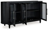 Rowanbeck Black Dining Server from Ashley - Luna Furniture