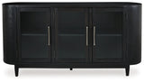Rowanbeck Black Dining Server from Ashley - Luna Furniture