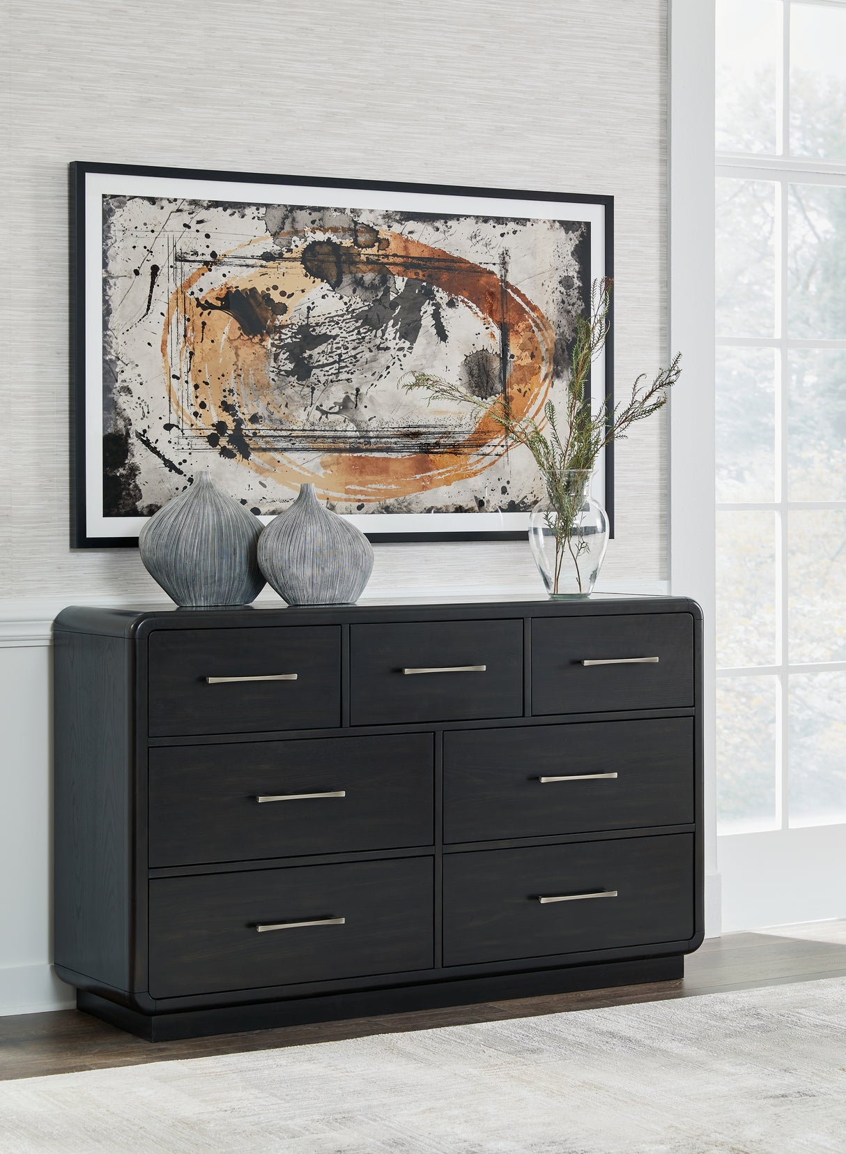 Rowanbeck Black Dresser - Luna Furniture Rowanbeck Black Dresser - Luna Furniture