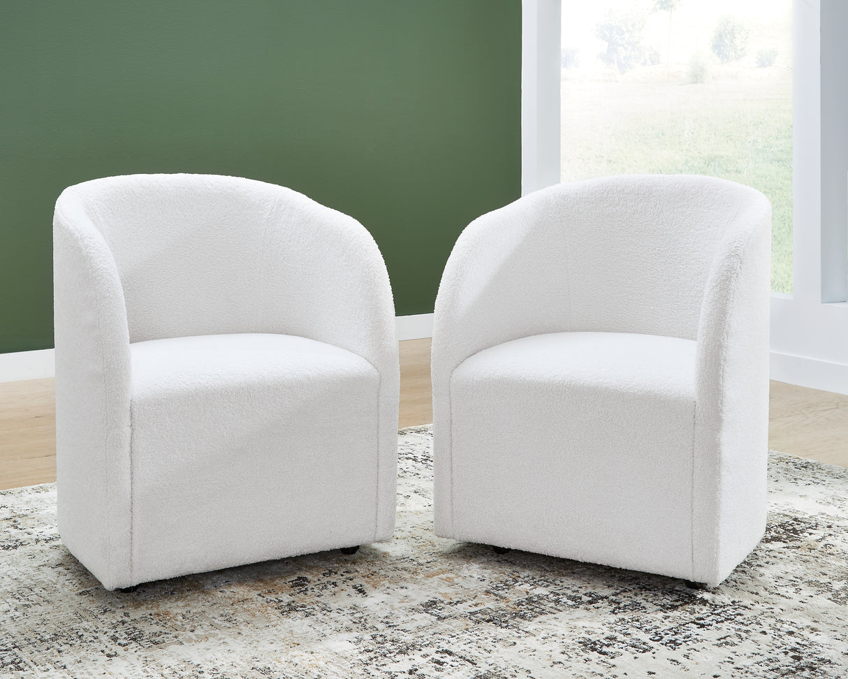 Rowanbeck Ivory Dining Chair, Set of 2 from Ashley - Luna Furniture