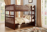 Rowe Dark Cherry Full/Full Bunk Bed from Homelegance - Luna Furniture