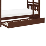 Rowe Dark Cherry Full/Full Bunk Bed with Twin Trundle from Homelegance - Luna Furniture