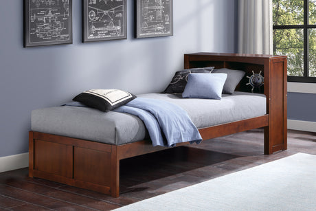 Rowe Dark Cherry Twin Bookcase Bed from Homelegance - Luna Furniture