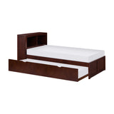 Rowe Dark Cherry Twin Bookcase Bed with Twin Trundle from Homelegance - Luna Furniture