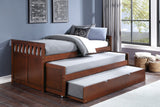Rowe Dark Cherry Twin/Twin Bed with Twin Trundle from Homelegance - Luna Furniture