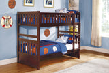 Rowe Dark Cherry Twin/Twin Bunk Bed from Homelegance - Luna Furniture